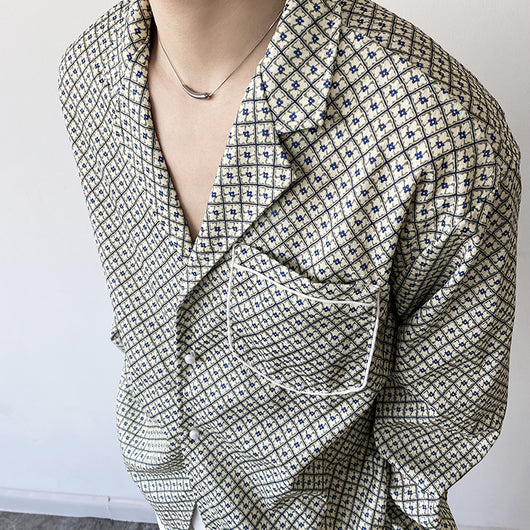 Camisa Cuello Cubano Estilo Coreano Corte Maduro - Image 2