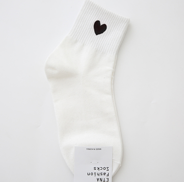 Calcetines de Algodón Puro Medianos con Diseño Liso Love - Image 6
