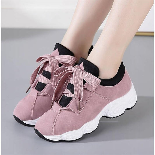 Zapatillas Blancas Casuales para Mujer con Suela Gruesa - Estilo Coreano