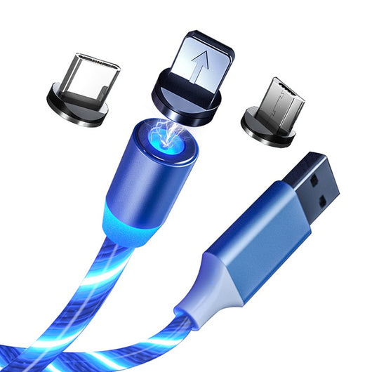 Cable USB Magnético 3 en 1 con Diseño Arcoíris - Carga Rápida Universal - Image 5
