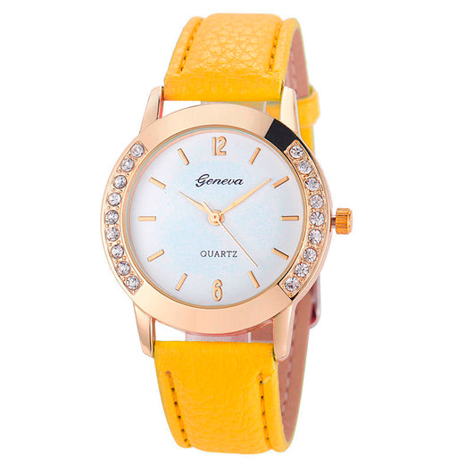 Reloj para Mujer con Diamantes Bilateral Estilo Casual Ginebra
