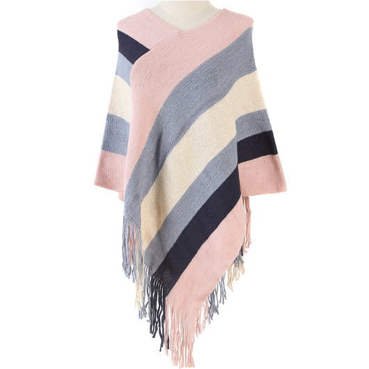 Chal de Moda con Rayas Estilo Europeo para Mujer - Image 6