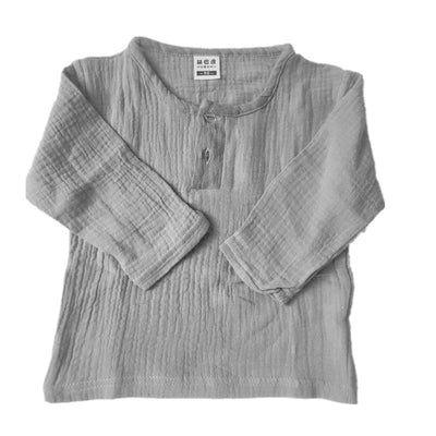 Playera Infantil de Algodón y Lino de Manga Corta - Image 9