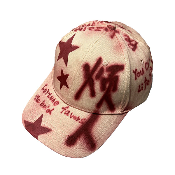Gorra de Béisbol Hip-hop con Diseño Graffiti Street Art en Algodón Puro