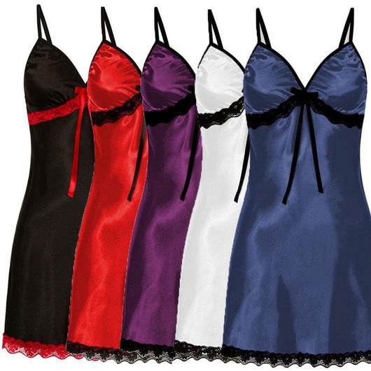 Camisón de Encaje con Tirantes Ajustables