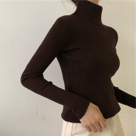 Blusa Tejida Cuello Alto Manga Larga - Image 6