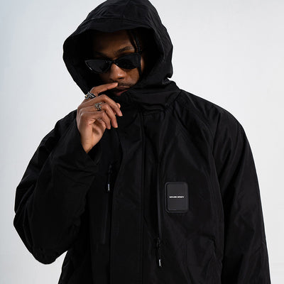 Mono de Camping Impermeable con Capucha y Cuello Alto