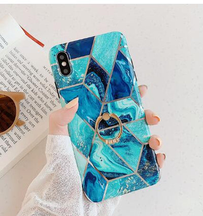 Funda de Silicona Marmolada Compatible con Apple - Image 19