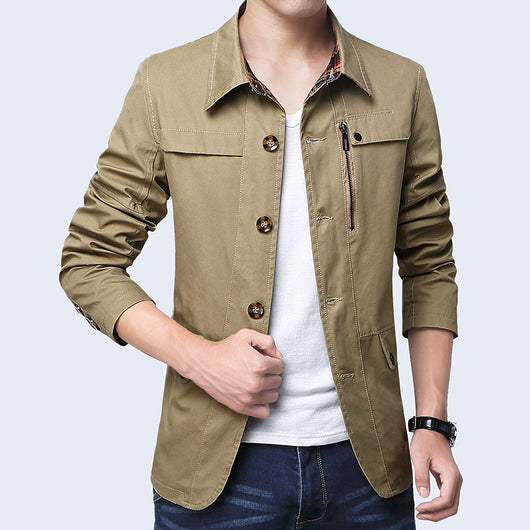 Chaqueta Slim Fit para Hombre - Diseño Minimalista y Versátil - Image 9