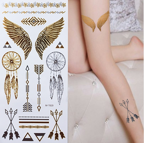 Tatuaje Temporal Alas de Libertad para Manos, Brazos y Piernas - Image 3