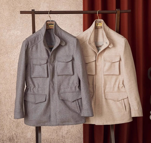 Chaqueta Safari de Lana Slim Fit para Hombre - Image 12