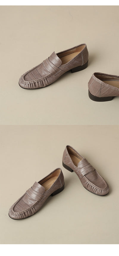 Mocasines Casuales de Cuero para Mujer con Pliegues Elegantes - Image 15