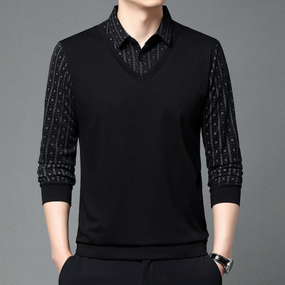 Suéter Falsa Doble Capa para Hombre - Prenda Base Versátil - Image 4
