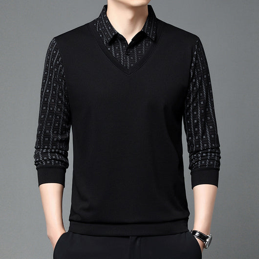 Suéter Falsa Doble Capa para Hombre - Prenda Base Versátil - Image 4