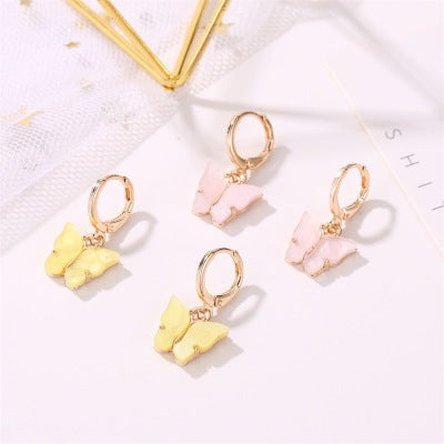 Aretes Mariposa Acrílicos Multicolores para Mujer - Image 15