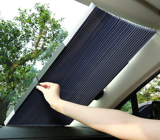 Parasol Automático Telescópico para Parabrisas - Protección Solar Ajustable para Autos
