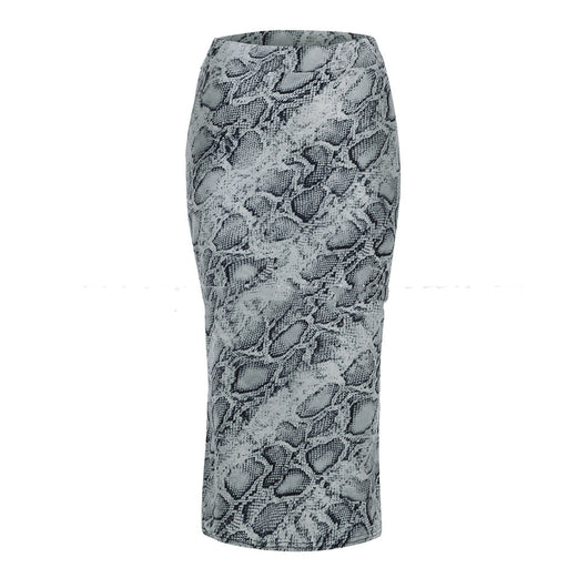 Falda Estampado Piel de Serpiente con Diseño Ajustado a la Cadera - Image 4