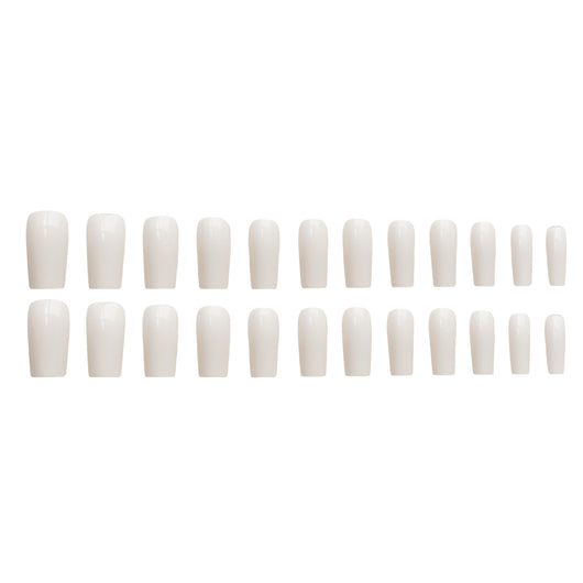 Uñas Postizas Rectangulares Beige - Image 3