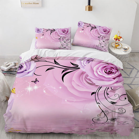 Colección de Tres Piezas Home Rose con Impresión 3D Digital - Image 3
