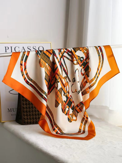 Pañuelo de Seda Cuadrado Lujo Elegante - Accesorio Premium para Regalo - Image 27