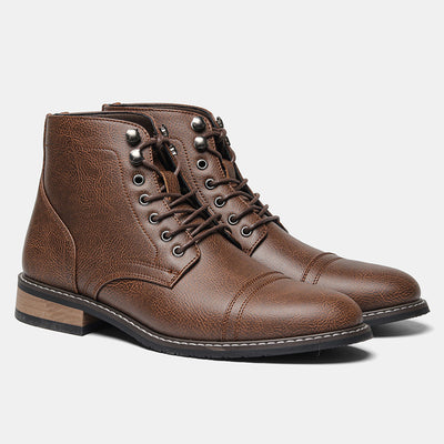 Botas de Cuero Vintage para Hombre - Estilo Casual - Image 4