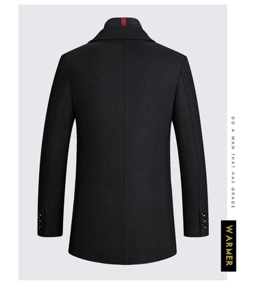 Blazer Casual para Hombre con Solapa y Bufanda de Lana - Image 15