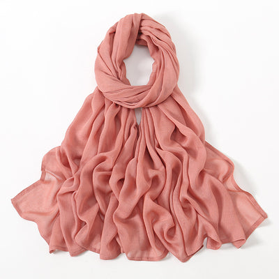 Pañuelo Modal Rayon Malayo Indonesio Colores Sólidos Transpirable - Image 17