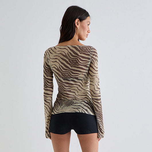 Blusa Estampado Animal Suelta y Cómoda para Mujer - Image 14