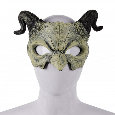 Máscara de Demonio con Cuernos para Halloween - Rostro Fantasmal Aterrador - Image 2