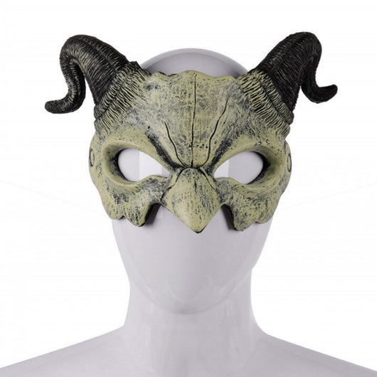 Máscara de Demonio con Cuernos para Halloween - Rostro Fantasmal Aterrador - Image 2