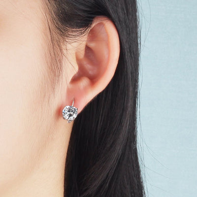 Aretes de Plata 925 con Diamantes - Diseño Minimalista Elegante - Image 3