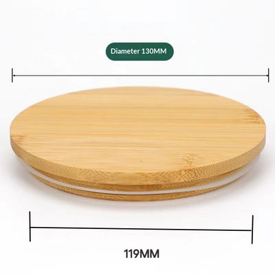 Portavelas Artesanal con Tapa de Bambú o Pino y Sello de Silicona - Image 3
