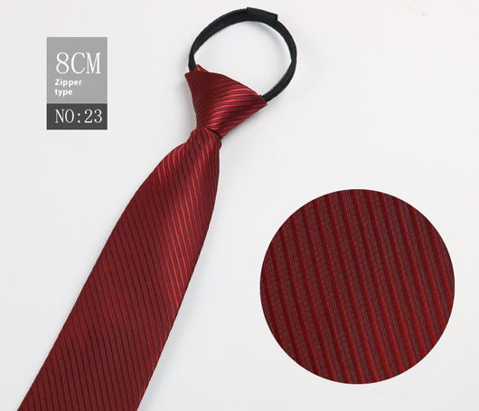 Corbata Negra Rayada Azul con Cierre Rápido - Corbata Ejecutiva Lazy Zip - Image 120