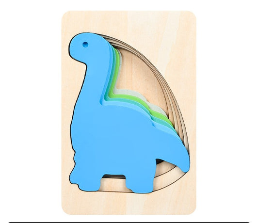 Puzzle 3D de Animales en Madera con Degradado Multicapa - Image 14
