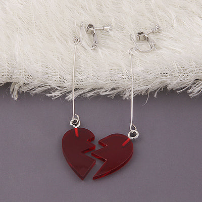 Aretes de Clip en Forma de Corazón - Diseño Creativo y Versátil - Image 3