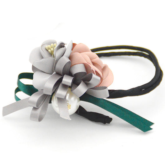 Pasador Coreano Semirrecogido con Perla y Flor - Accesorio para el Cabello - Image 6
