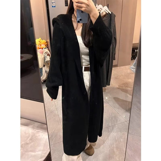 Cardigan Tejido Largo Tipo Abrigo para Mujer - Image 15