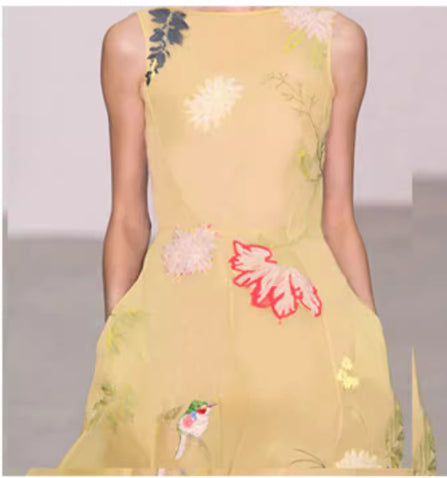 Vestido Slim Sin Mangas con Estampado y Cuello Redondo - Image 8