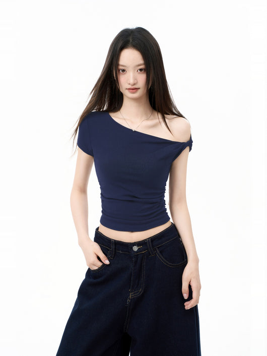 Blusa Corta Hombros Descubiertos Ajustada para Mujer - Image 12