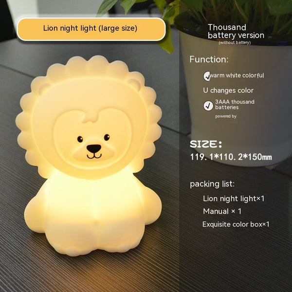Lámpara Nocturna LED Multicolor con Forma de León - Luz Ambiental Infantil - Image 7