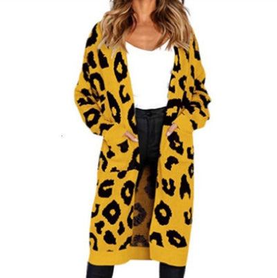 Cardigan de Leopardo para Otoño e Invierno - Suéter Tejido Elegante para Mujer - Image 31