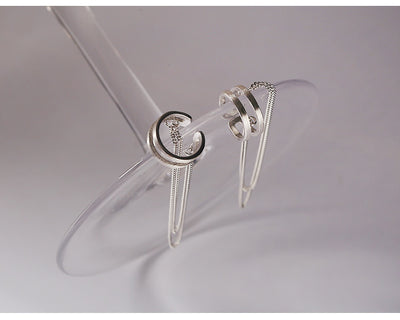 Aretes de Plata Esterlina 925 Doble Capa - Diseño Minimalista Lujo Ligero - Image 7