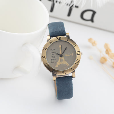 Reloj de Cuero Versátil con Números Romanos para Estudiantes - Image 5