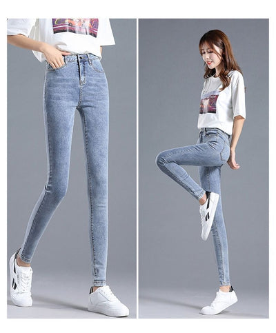 Jeans de Cintura Alta Ajustados para Mujer con Forro de Polar - Image 39