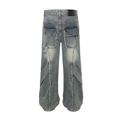 Pantalones Vaqueros Desgastados con Personalidad para Hombre - Image 17