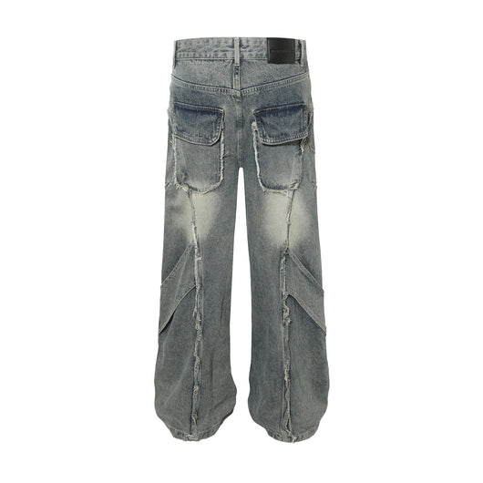 Pantalones Vaqueros Desgastados con Personalidad para Hombre - Image 17