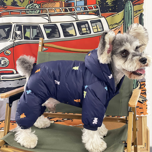 Abrigo Térmico con Capucha para Perros Pequeños - Chaqueta Acolchada para Schnauzer, Pomerania y Pug