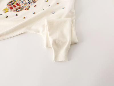 Suéter Tejido a Mano con Bordado de Diamantes - Blusa Dorada para Mujer - Image 25