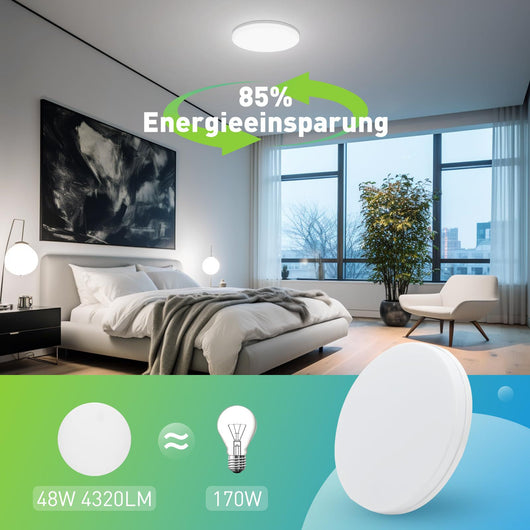 Lámpara LED Redonda de Techo para Dormitorio y Sala