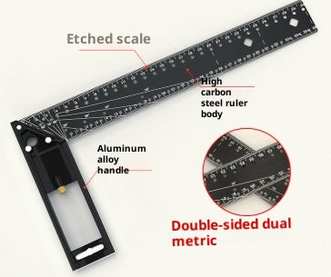 Escuadra de Aluminio Reforzado con Múltiples Ángulos para Carpintería Profesional - Image 7